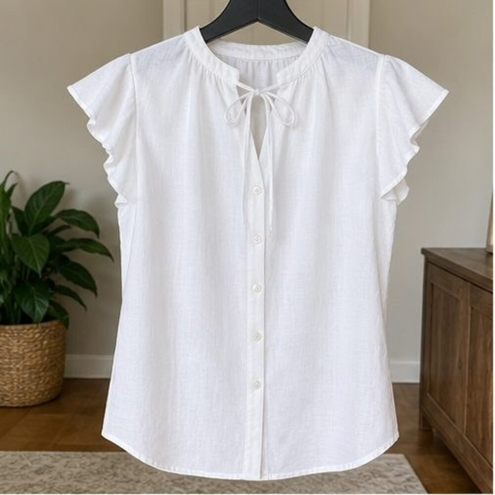 White Button Blouse